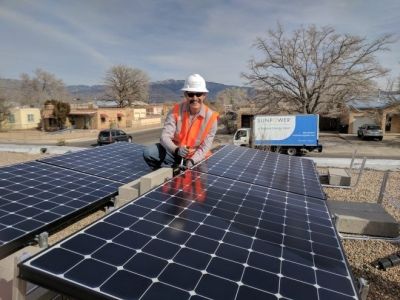 New Mexico solar panel installation